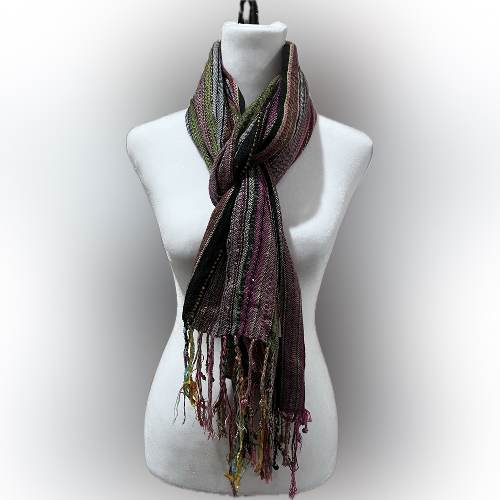 Elegant Multicolor Striped Scarf